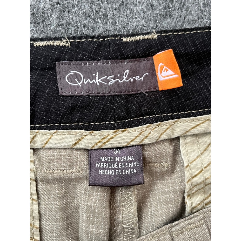 Quiksilver Hybrid‎ Shorts Walk Shorts Plaid Casual Comfort Size 34